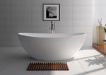 White Matte Solid Surface Tub, No Faucet, 63", Legion Furniture, WJ8643-W