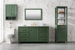 Blue Finish Single Sink Vanity Cabinet with Carrara White Top, 60", Legion Furniture, WLF2160S-B