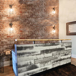 White Washed Memphis Reception Desk - Reclaimed wood reception Desk- Rustic Reception Desk - RCS