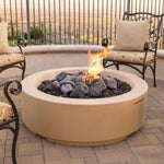 48" Louvre Round Fire Pit w/ FyreStarter Ignition System, American Fyre Designs