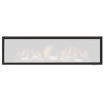 Clean Face Black Surround with Safety Barrier for Stanford Gas Fireplace, Sierra Flames, 55", STANFORD-CLEAN-BLK