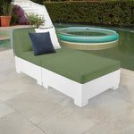 2 Piece Sun Chair, Affinity, Ledge Loungers, White, 64", W/ Standard Fabric, LL-AF-S-2PSC-SET