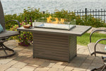 Brooks Gas Fire Pit Table, Rectangular, Aluminum, Taupe, 30.75x50", The Outdoor GreatRoom Company, BRK-1224-19-K