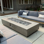 Tavola 6 Concrete Gas Fire Pit Table + Free Cover ✓ [Prism Hardscapes] PH-415 - 38x90-Inchh