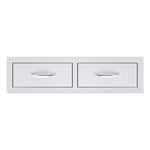 Summerset Grills Flush Mount Horizontal Double Access Drawer, Stainless Steel , 32", SSDR2-32H