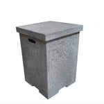 Elementi Tank Cover, Square, Concrete, Light Gray & Dark Gray, 18", ONB01-105LG