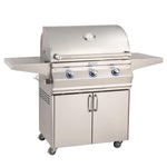 Aurora Portable  Freestanding Grill With Analog Thermometer & Side Burner, Natural Gas, Fire Magic, 30", A540S-7EAN-62