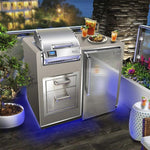 Fire Magic Electric Grill Island Bundle with Refrigerator & Double Drawers, 44", ID251-R-44SM