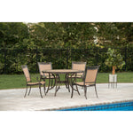 Fontana 5-Piece Outdoor Dining Set, 4 Dining Chair & Tile-Top Dining Table, Hanover, FNTDN5PCTN