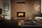 Mundo II High Efficiency Wood Fireplace, Single Door, Dry Cordwood, 50", Black, Valcourt, FP12R