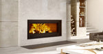 St. Laurent Linear Wood-Burning Fireplace, Guillotine Door, Dry Cordwood, 62", Black, Valcourt, FP16