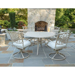 Traditions 5-Piece Outdoor Dining Set, 4 Swivel Rockers & 48" Cast-Top Table, Hanover , TRADDNSD5PCSW4-BE