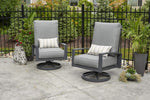 Kenwood Lyndale Highback Swivel Rocking Chairs, Cast, Ash, 42.5 x 28.5 x 28.5", The Outdoor GreatRoom Company Series,  LSR-CA