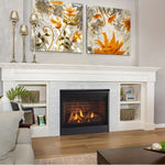 Quartz Platinum Top/Rear Direct Vent Fireplace with IntelliFire Touch Ignition, Majestic, LP, NG, 36", QUARTZPLA36IL