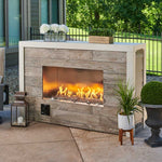 Linear Ready-to-Finish Single-Sided Gas Fireplace W/ Electronic Ignition, Rectangle, Stainless Steel, 40", The Outdoor GreatRoom Company, RLFP-40MLP
