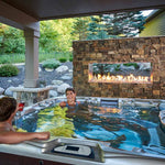 Linear Ready-to-Finish See-Through Gas Fireplace W/ Electronic Ignition, Rectangle, Stainless Steel, 40", The Outdoor GreatRoom Company, RSTL-40MLP
