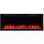 50" Allusion Platinum Recessed Linear Electric Fireplace, 5,000 BTU, SimpliFire, SF-ALLP50-BK