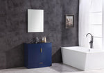 PVC Blue Bathroom Vanity, 36", Legion Furniture, WTM8130-36-B-PVC
