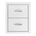 Summerset Vertical Double access Drawers with Masonry Frame, Stainless Steel, 17", SSDR2-17M
