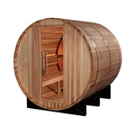 "Zurich" 3-4 Person Barrel Sauna with Bronze Privacy View & Pacific Cedar Wood, GDI-B024-01