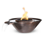 Zumba Hammered Copper Water & Fire Bowl - Gravity Spill 31"