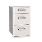 Premium Flush Triple Access Drawer With Soft Close, Stainless, Steel, 14", Fire Magic, 53803SC