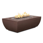 Avalon Linear 15” Tall Fire Pit 48", 60", 72", 84" - Hammered Copper - The Outdoor Plus- OPT-AVLCPR4815