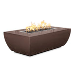 Avalon Linear 24" Tall Fire Pit 48", 60", 72", 84" - Hammered Copper - The Outdoor Plus - OPT-AVLCPR4824