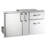Select Access Door With Platter Storage And Double Drawer, Stainless Steel,  36", Fire Magic , 33816S