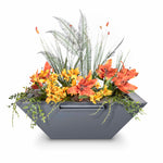 Maya Powder Coated Planter & Water Bowl 24" ,30'', 36'' - The Outdoor Plus - OPT-24SQPCPW