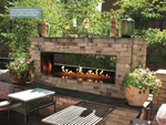 Carol Rose Linear Outdoor Fireplace OLL48FP12SN, 48-Inches - Empire