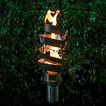 Spiral Outdoor Torch - Stainless Steel - Propane/Natural Gas - The Outdoor Plus - OPT-TT12M