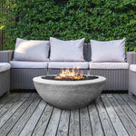 Moderno 2-P Round Concrete Gas Fire Pit & Water Bowl w/PH Igniter PH-440-FB, 29-Inches - Prism Hardscapes
