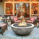 Moderno 4 Concrete Gas Fire Pit Bowl + Free Cover ✓ [Prism Hardscapes] PH-404 - 48-Inch