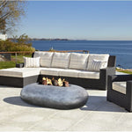 Pebble Concrete Gas Fire Pit Table + Free Cover ✓ [Prism Hardscapes] PH-410 - 56x38-Inch