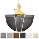 Sorrento Concrete Fire Water Bowl w/PH Igniter + Free Cover ✓ [Prism Hardscapes] PH-438-FWB - 29-Inches