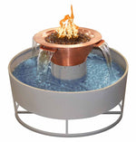 60" Olympian Round 4-Way Spill Copper - Fire & Water Bowl - The Outdoor Plus - OPT-OLR60
