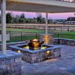 60" Olympian Square 4-Way Spill Copper - Fire & Water Bowl - The Outdoor Plus - OPT-OLS60S