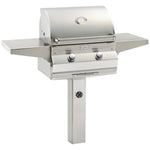 Choice Freestanding Natural Gas Grill with Analog Thermometer On In-Ground Post, 24", Fire Magic , C430S-RT1N-G6