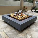Square Cabo Fire Pit 36" 48" 60"- Powder Coated -The Outdoor plus - OPT-CBSQ36PC