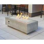 Cove Linear Gas Fire Table w/Direct Spark Ignition, Rectangle, Concrete, 54", The Outdoor GreatRoom Company,  CV-54DSI