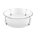Glass Wind Guard For Crystal Fire Table, Round, Tempered Glass, 25", The Outdoor GreatRoom Company,  GG-25-R