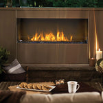 Galaxy Linear Outdoor Electronic Ignition Gas Fireplace with LED Lighting and Remote, Natural Gas, Napoleon, 48", GSS48E