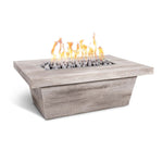 Carson 16" Tall Fire Pit 48" 60" 72" 84" - Wood Grain - The Outdoor Plus - OPT-CRS4836LW