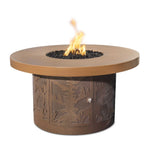 Outback Round 46" Fire Pit - Deer Country Design - GFRC & Powder Coated Base - The Outdoor Plus - OPT-OBRDC46