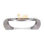 Vernon 86" Fire Pit Match Lit - Stainless Steel - The Outdoor Plus - OPT-VRNSS