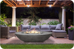 Ovale Concrete Fire Table PH-707, 79-Inches - Prism Hardscapes