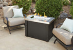 Providence Fire Pit Table, Rectangle, Aluminum, 20x32", The Outdoor GreatRoom Company, PROV-1224-SS