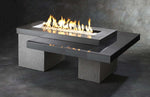 Uptown Fire Table w/Battery Powered Spark ignition, Rectangle , Chat Height, Stucco, 48.25x64.5", The Outdoor GreatRoom Company, UPT-1242