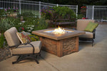 Sierra Gas Fire Table, Square, Mocha, 43x43", The Outdoor GreatRoom Company, SIERRA-2424-M-K